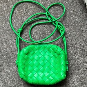 Bottega Veneta green braided bag